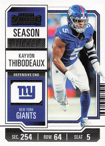 2023 Panini Contenders Football Season Ticket Retail Kayvon Thibodeaux #76