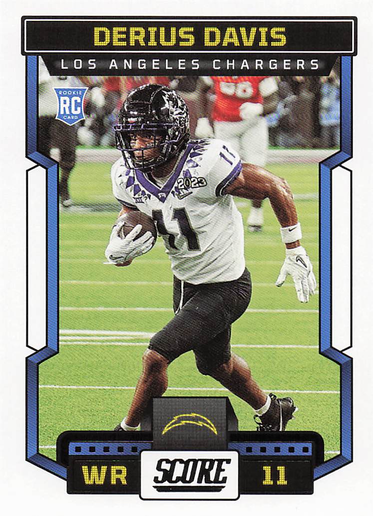 2023 Score Football Derius Davis #364 Rookie