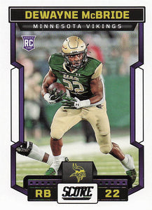 2023 Score Football DeWayne McBride #333 Rookie