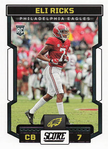 2023 Score Football Eli Ricks #390 Rookie