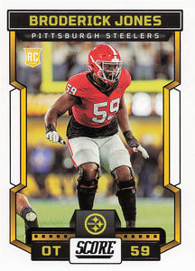 2023 Score Football Broderick Jones #394 Rookie