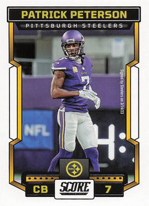 2023 Score Football Patrick Peterson #117