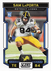 2023 Score Football Sam LaPorta #342 Rookie