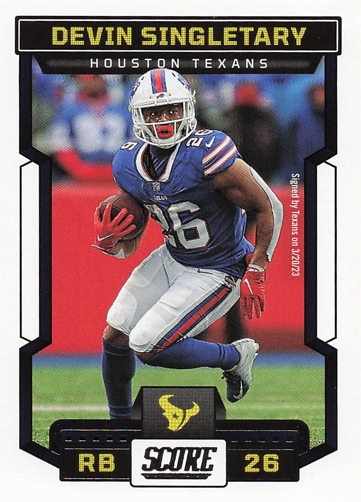 2023 Score Football Devin Singletary #270