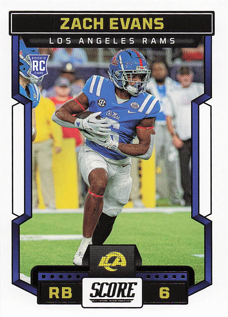 2023 Score Football Zach Evans #319 Rookie