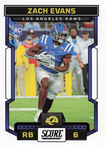 2023 Score Football Zach Evans #319 Rookie