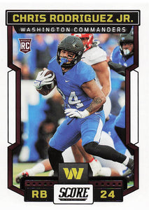 2023 Score Football Chris Rodriguez Jr. #330 Rookie