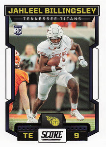 2023 Score Football Jahleel Billingsley #397b Rookie