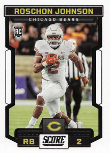 2023 Score Football Roschon Johnson #335 Rookie