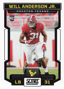 2023 Score Football Will Anderson Jr. #374 Rookie