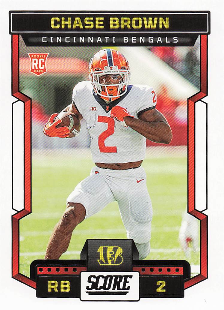 2023 Score Football Chase Brown #323 Rookie