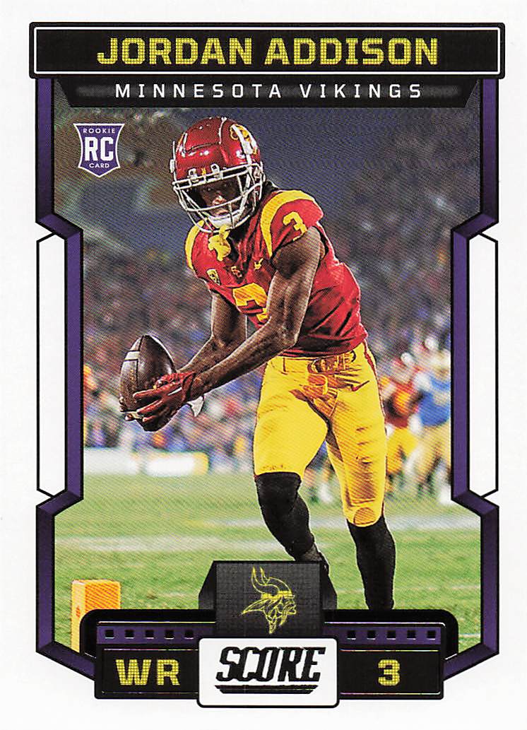 2023 Score Football Jordan Addison #346 Rookie