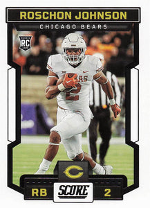 2023 Score Football Roschon Johnson #335 Rookie