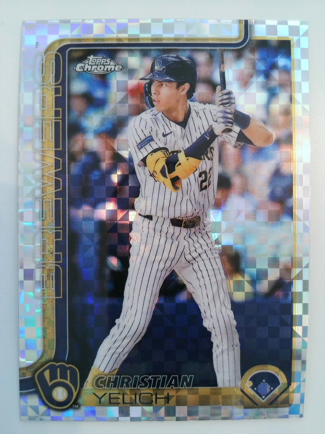 2025 Topps Chrome Baseball X-Fractors Christian Yelich #89