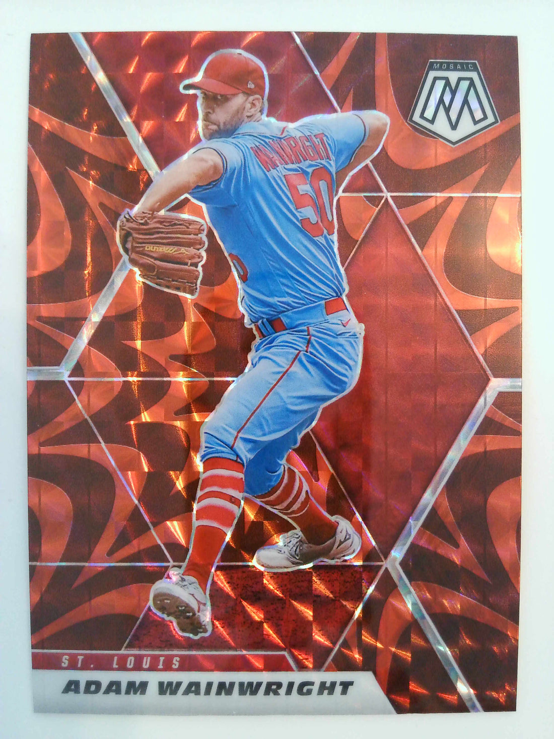 2021 Panini Mosaic Baseball Reactive Red Adam Wainwright #148