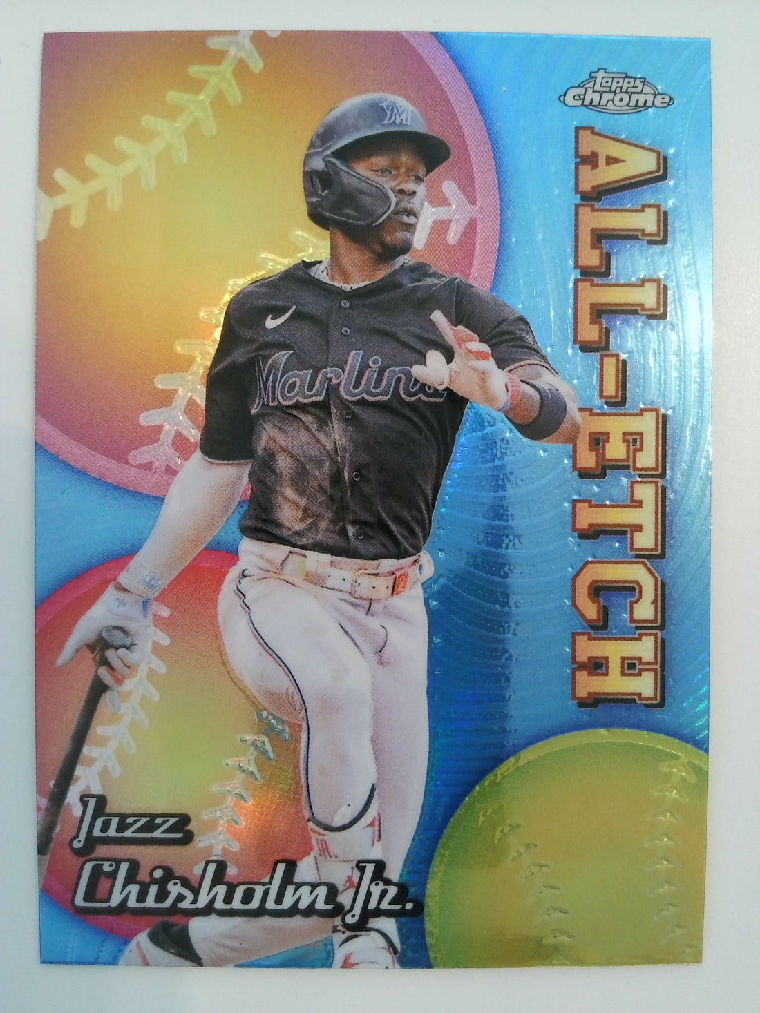 2024 Topps Chrome Baseball Chrome All-Etch Jazz Chisholm Jr. #CAE-22