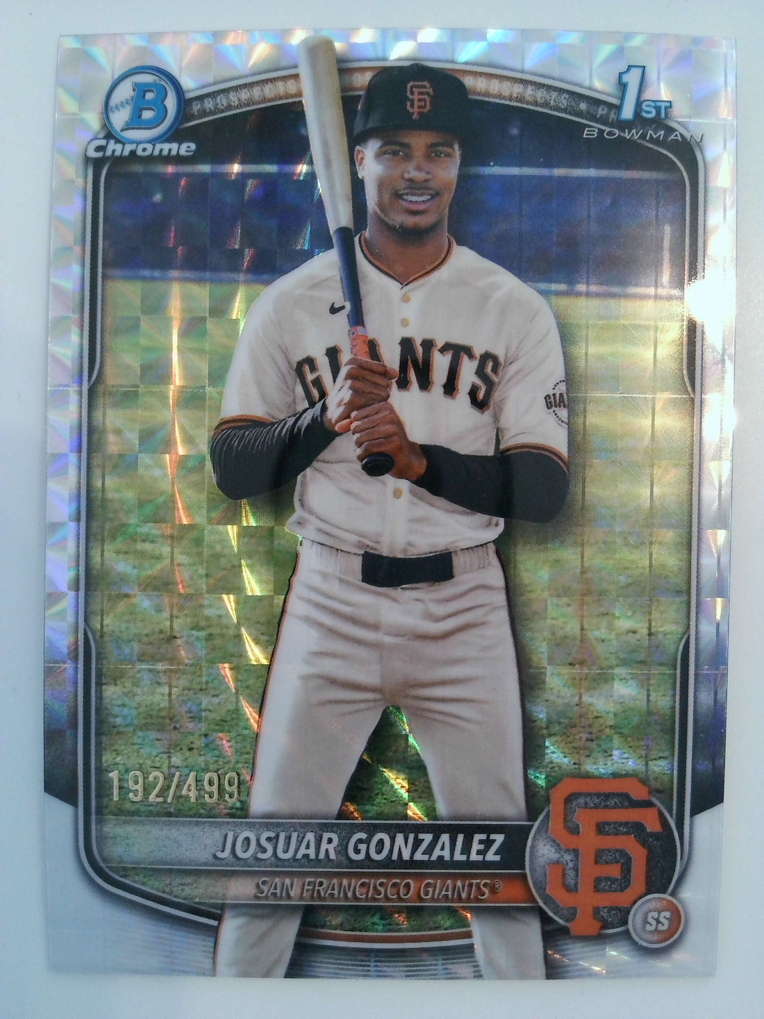 2025 Bowman Chrome Baseball Prospects Geometric 192/499 Josuar Gonzalez #BCP-153
