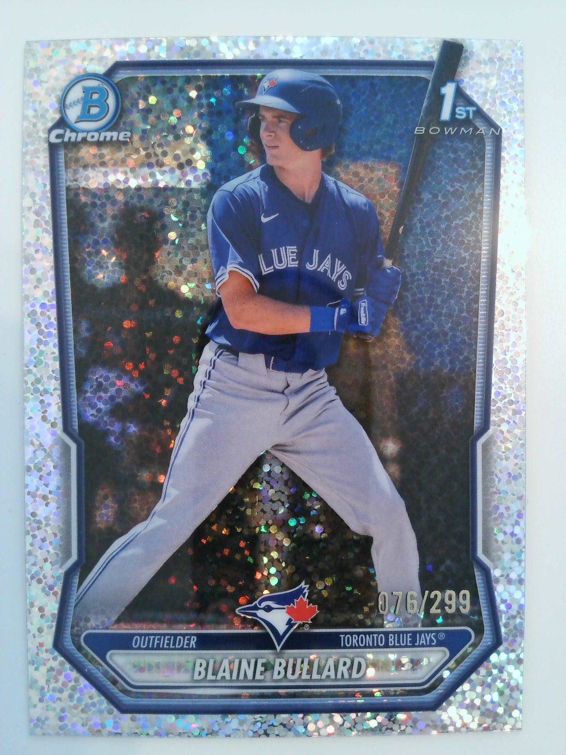 2026 Bowman Chrome Prospects Speckle Refractor 076/299 Blaine Bullard #BCP-18