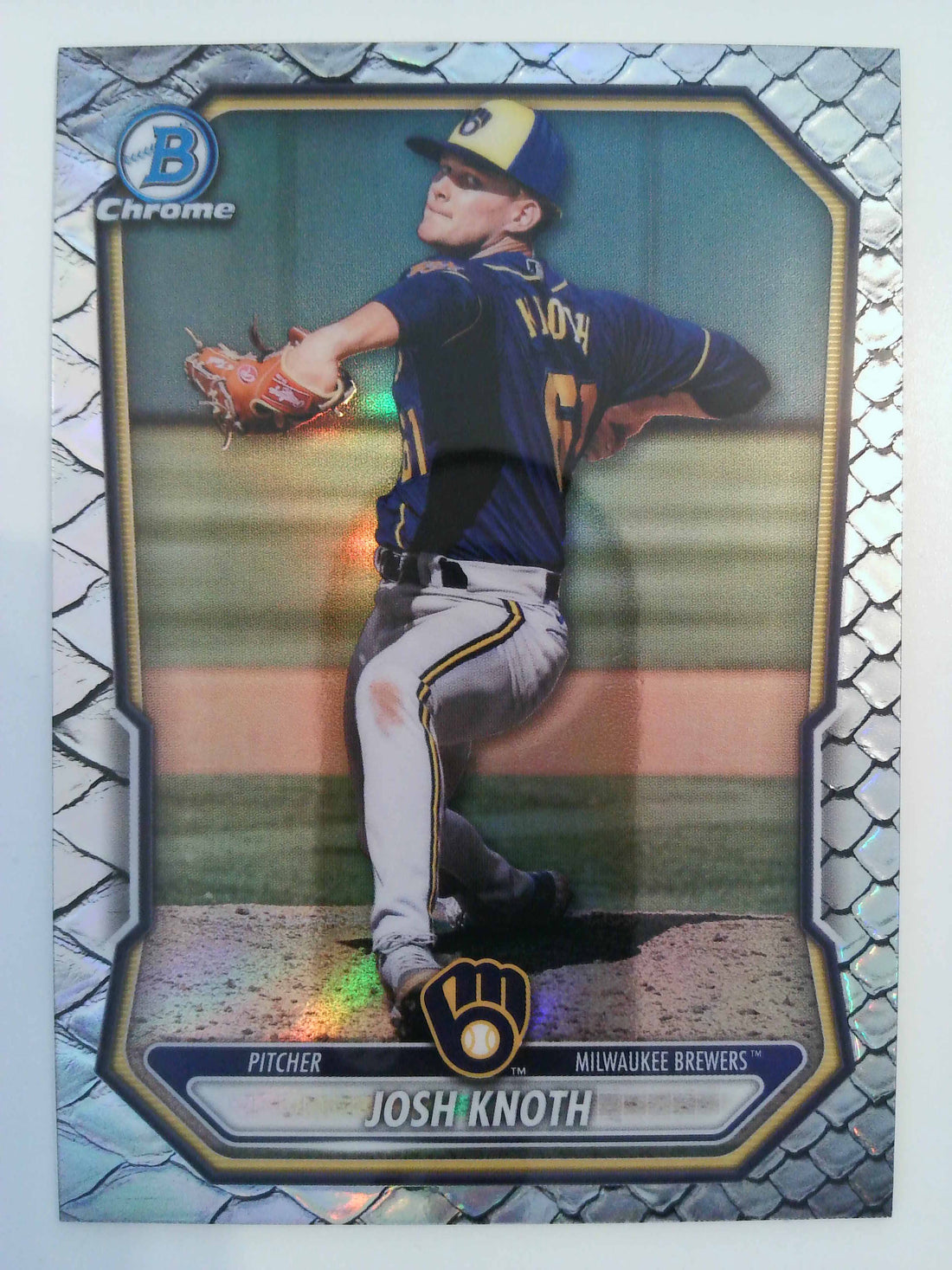 2025 Bowman Baseball Chrome Prospects Reptilian Refractor Josh Knoth #BCP-136
