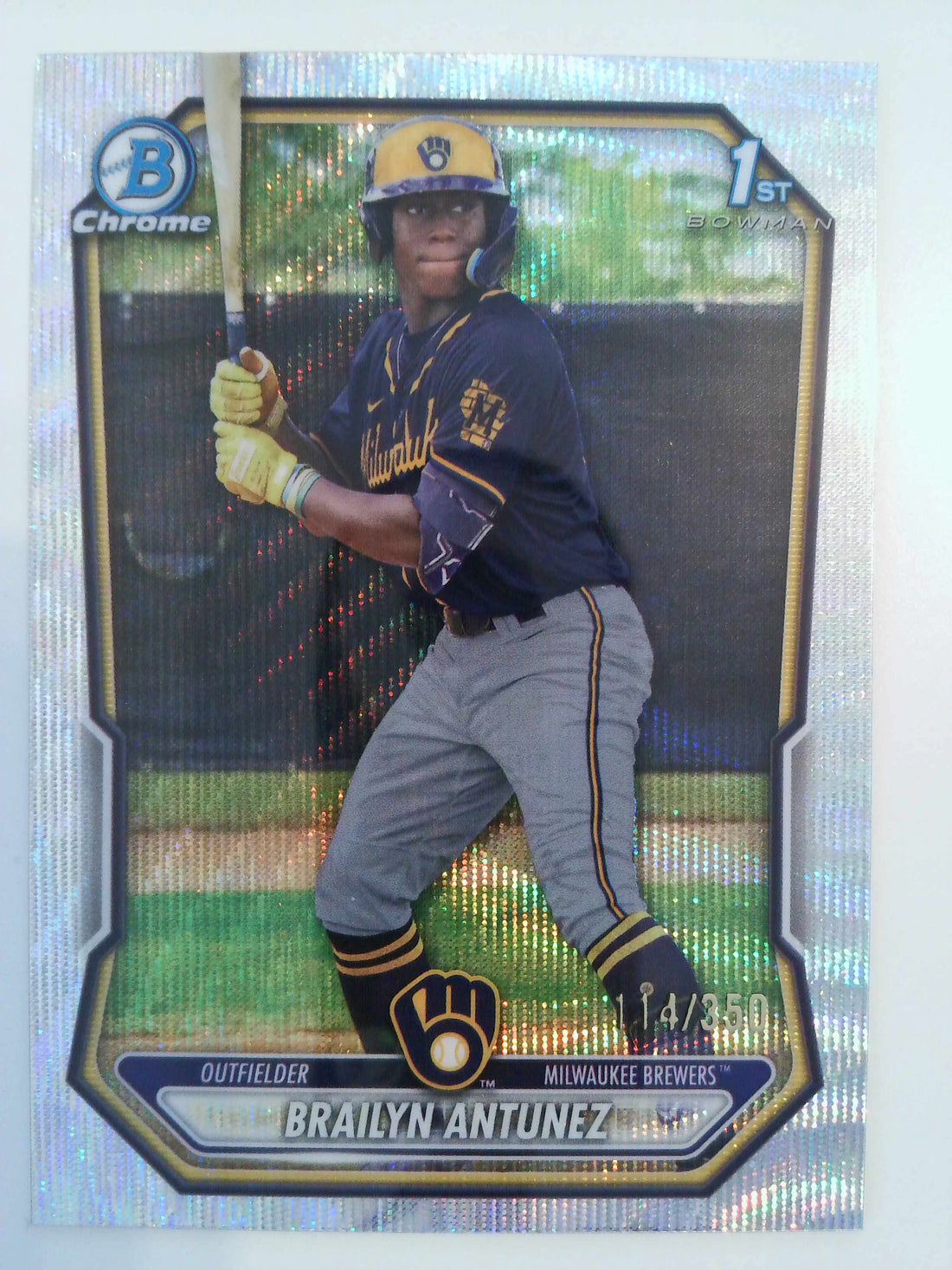 2026 Bowman Chrome Prospects Wave Refractor 114/350 Brailyn Antunez #BCP-41