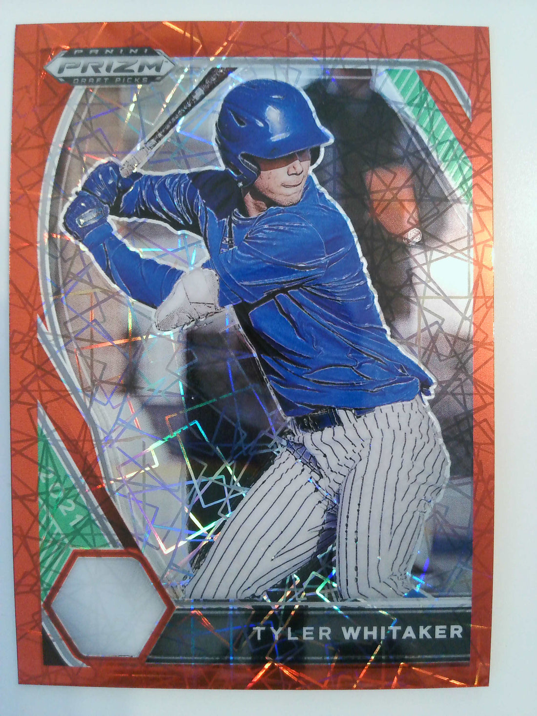 2021 Prizm Draft Picks Base Autographs Red Velocity Prizm Tyler Whitaker #PDP87