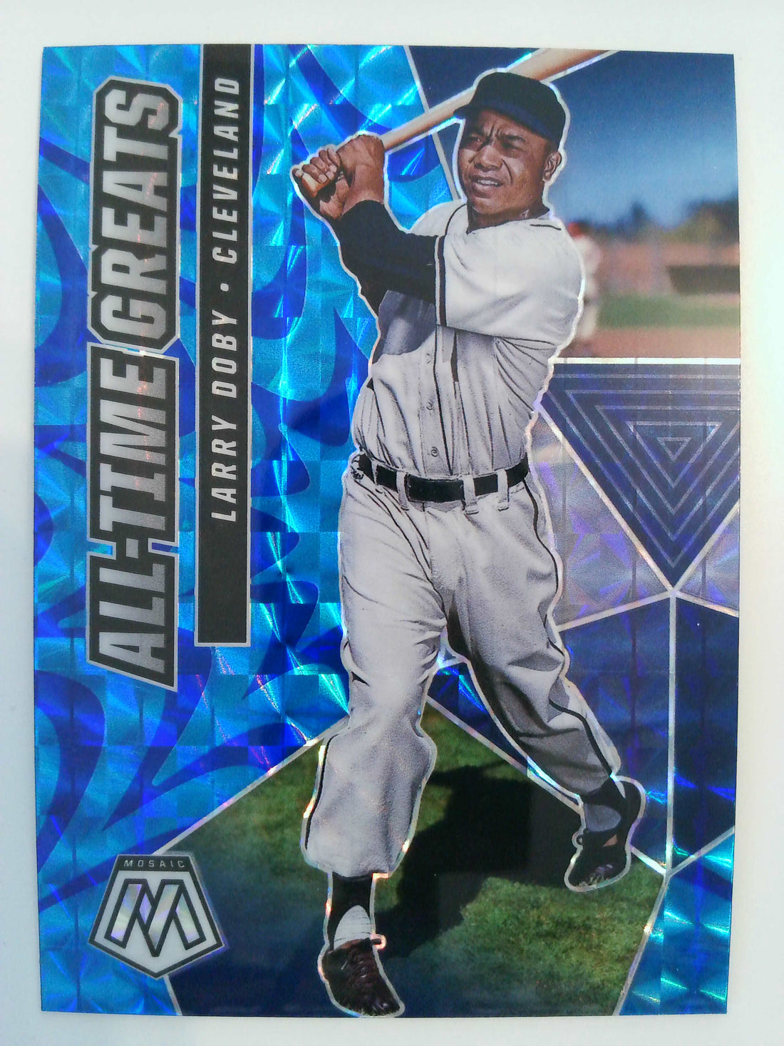 2021 Panini Mosaic Baseball All-Time Greats Reactive Blue Larry Doby #ATG10