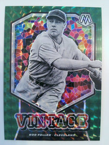 2021 Panini Mosaic Baseball Vintage Green Bob Feller #V12