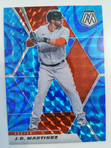 2021 Panini Mosaic Baseball Reactive Blue J.D. Martinez #16