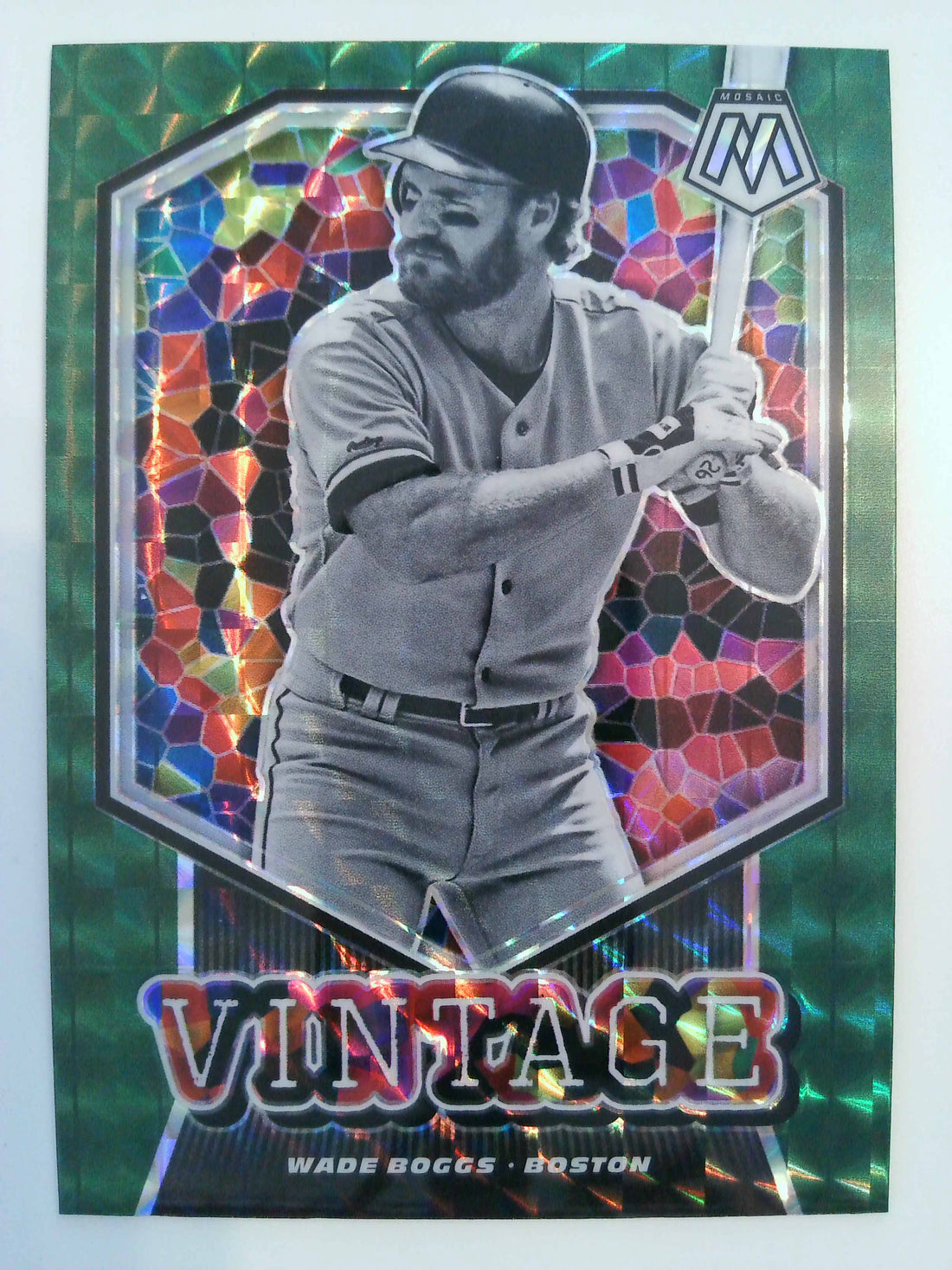 2021 Panini Mosaic Baseball Vintage Green Wade Boggs #V5