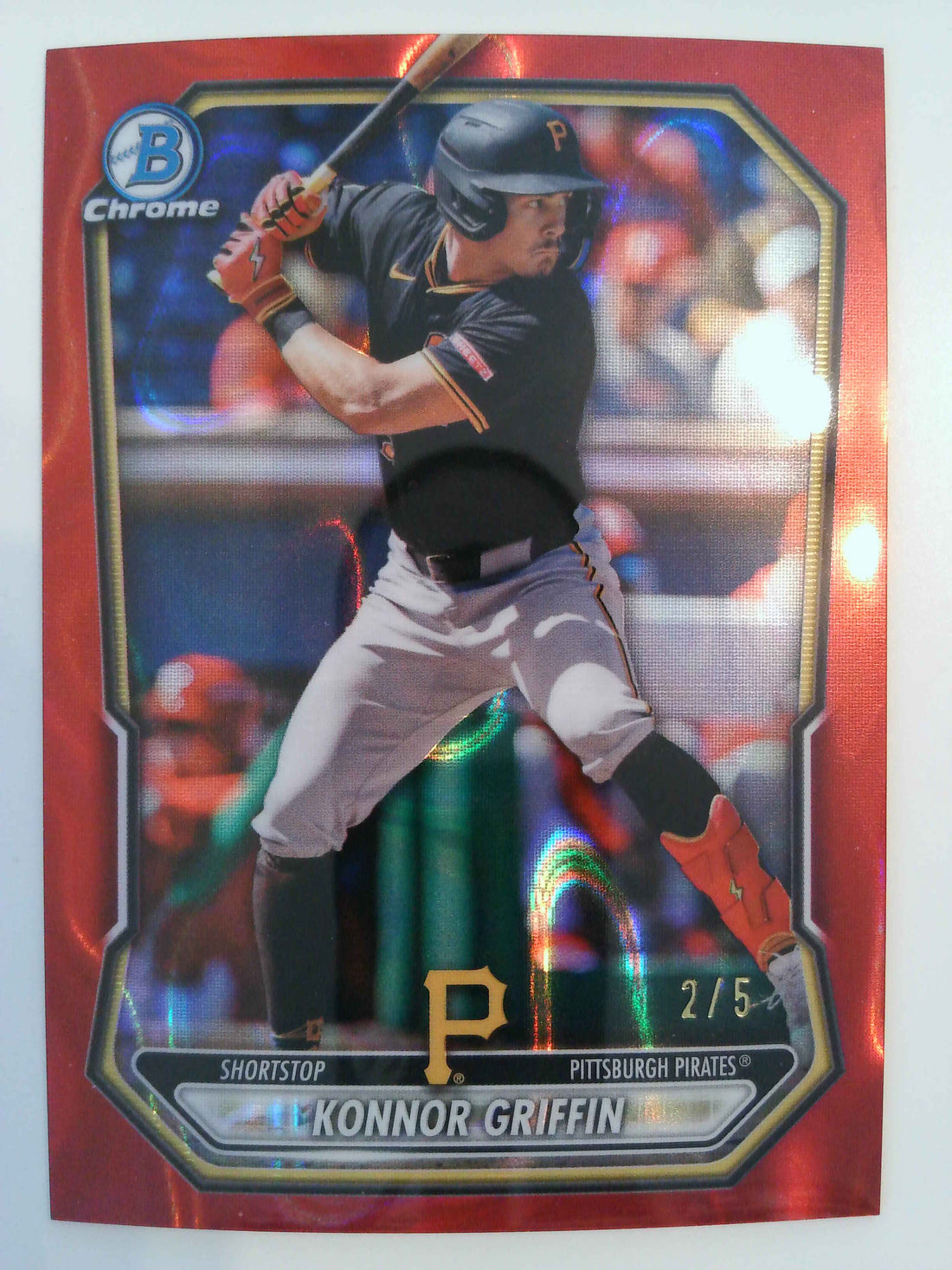 2026 Bowman Chrome Prospects Red Lava Refractor 2/5 Konnor Griffin #BCP-92