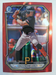 2026 Bowman Chrome Prospects Red Lava Refractor 2/5 Konnor Griffin #BCP-92