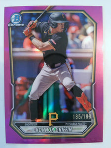 2026 Bowman Chrome Prospects Fuchsia Refractor 185/199 Konnor Griffin #BCP-92