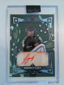 2024 Wild Card Five Card Draw Green Foil Orange 1/3 Jurrangelo Cijntje #5CDM-JCA