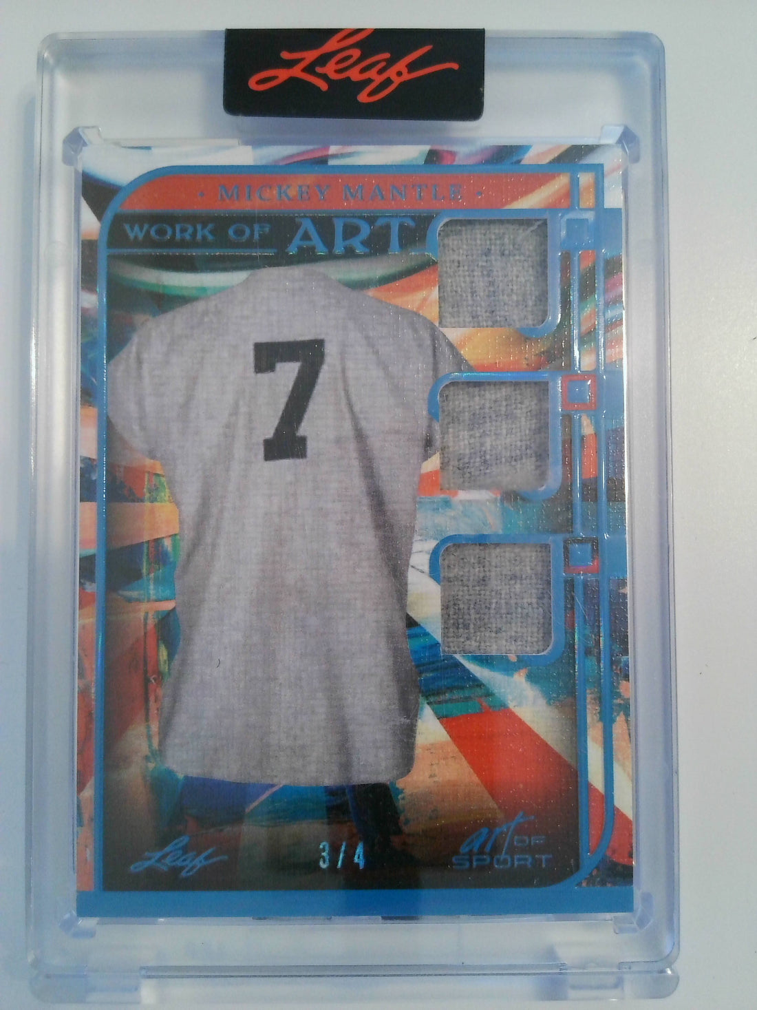 2023 Leaf Art of Sport Work of Art Platinum Multisport 3/4 Mickey Mantle #WA-24