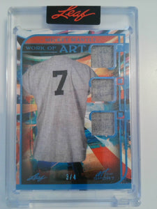 2023 Leaf Art of Sport Work of Art Platinum Multisport 3/4 Mickey Mantle #WA-24