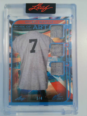 2023 Leaf Art of Sport Work of Art Platinum Multisport 3/4 Mickey Mantle #WA-24