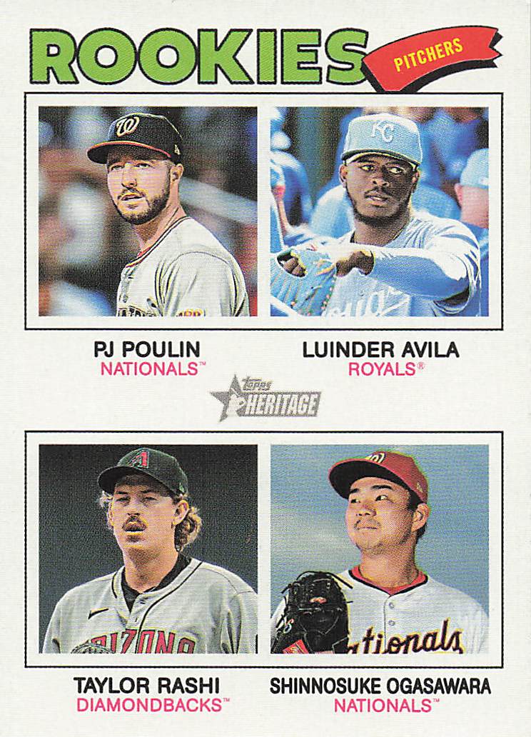 2026 Topps Heritage Baseball Poulin / Avila / Rashi / Ogasawara #391 Rookie