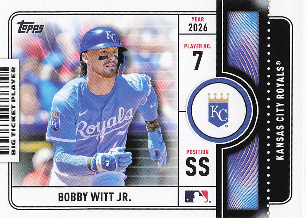 2026 Topps Baseball Big Ticket Players Bobby Witt Jr. #BTP-16