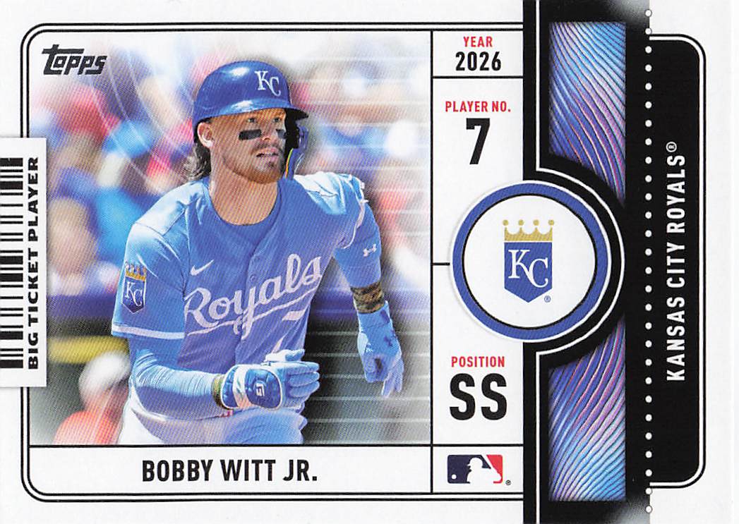 2026 Topps Baseball Big Ticket Players Bobby Witt Jr. #BTP-16