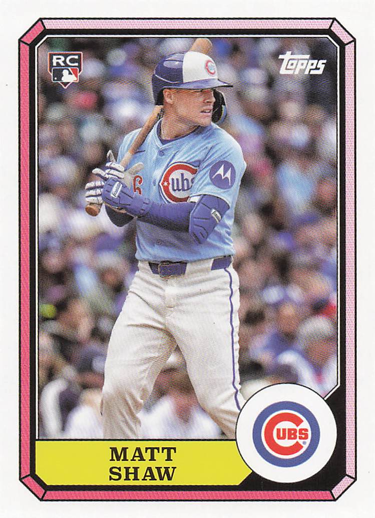 2025 Topps Archives 1987 Topps Boardwalk and Baseball Matt Shaw #87BB-25
