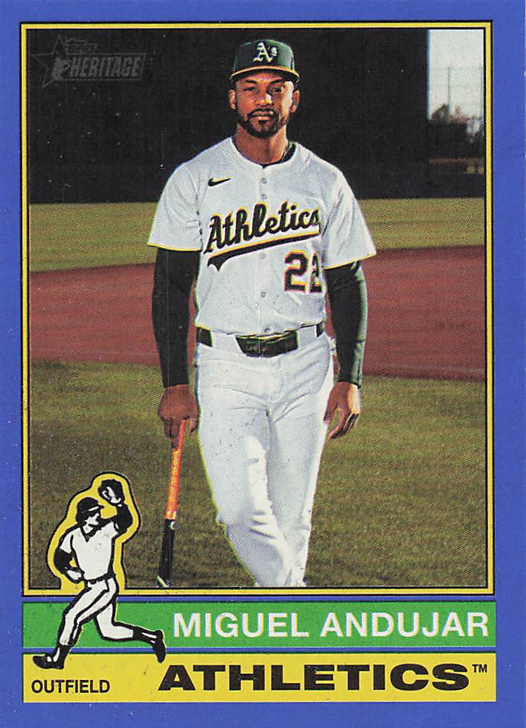 2025 Topps Heritage Baseball Dark Blue Border Miguel Andujar #677