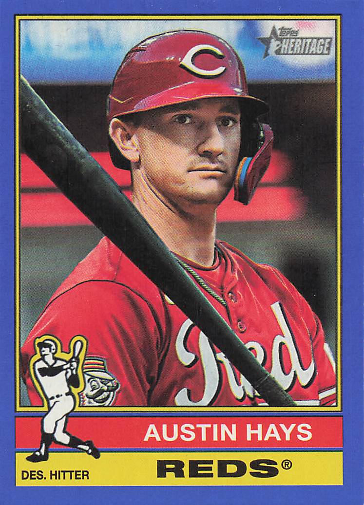 2025 Topps Heritage Baseball Dark Blue Border Austin Hays #617