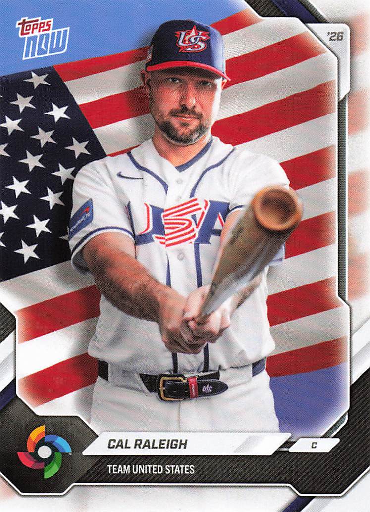 2026 Topps Now World Baseball Classic Team USA Baseball Cal Raleigh #USA02