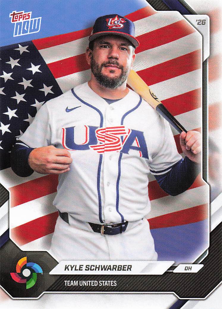 2026 Topps Now World Baseball Classic Team USA Baseball Kyle Schwarber #USA03
