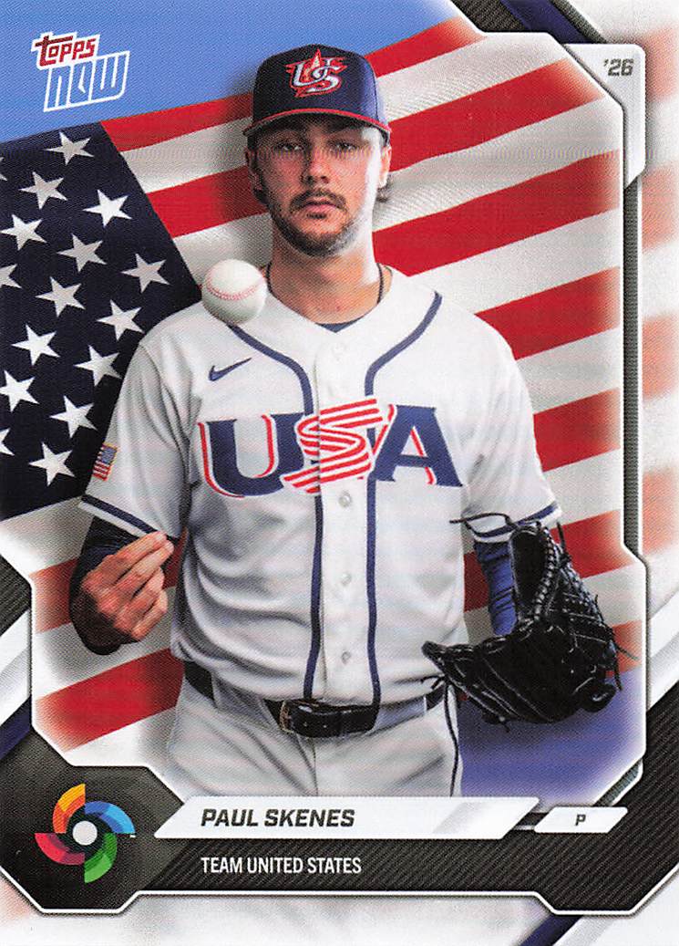 2026 Topps Now World Baseball Classic Team USA Baseball Paul Skenes #USA07
