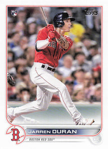 2022 Topps Baseball Jarren Duran #187b Rookie