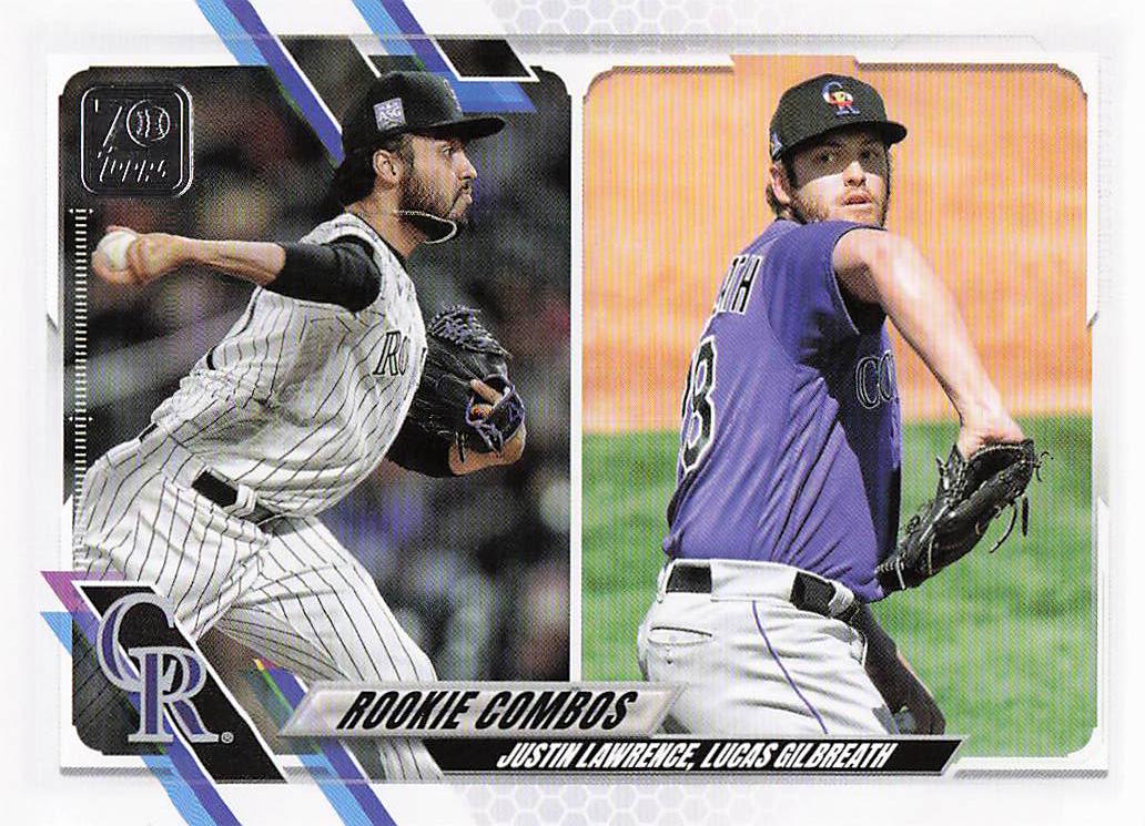 2021 Topps Update Baseball Justin Lawrence / Lucas Gilbreath RCOM, #US141 Rookie