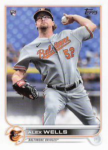 2022 Topps Baseball Alex Wells #118b Rookie