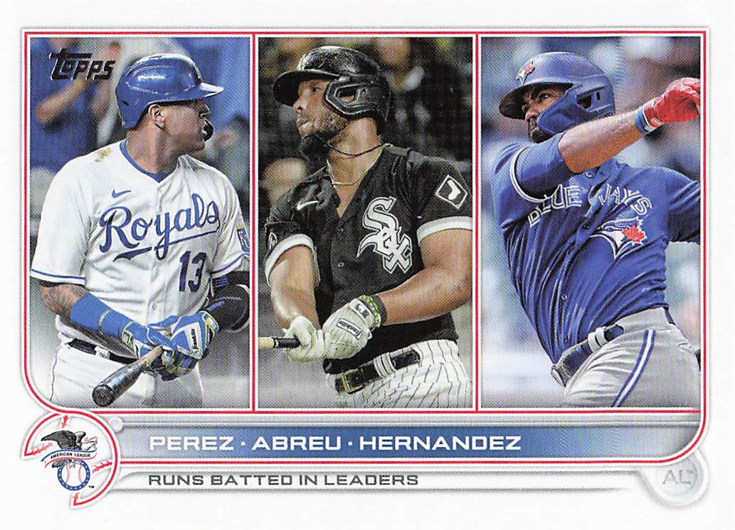2022 Topps Baseball (Salvador Perez / Jose Abreu / Teoscar Hernandez) #202