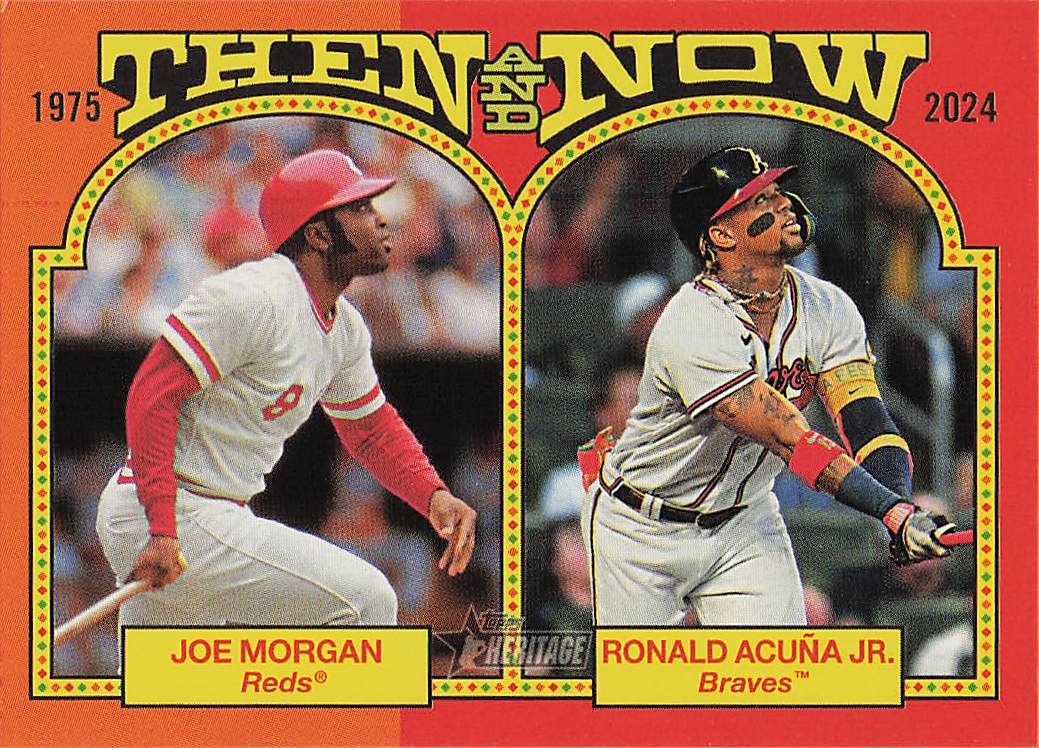 2024 Topps Heritage Baseball Then and Now Joe Morgan / Ronald Acuña Jr. #TAN-9
